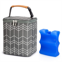 Insulated Custom Milk Cooler Bag Waterproof Soft Bilk Lunch Cooler Bags for Breast Milk with Ice Pack