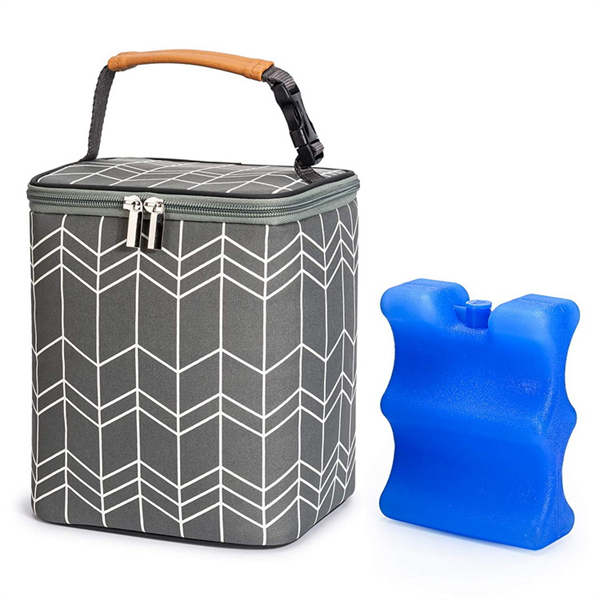 Insulated Custom Milk Cooler Bag Waterproof Soft Bilk Lunch Cooler Bags for Breast Milk with Ice Pack