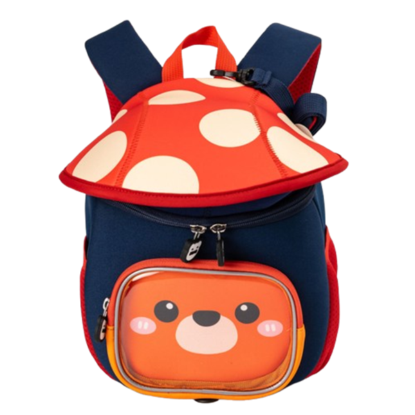 Neoprene Mushroom Schoolbag Cartoon Kids Backpack Neoprene Kindergarten Backpack for Boys And Girls