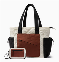 Wholesale Design Bags Fashion Large Capacity Light-Weight Quilted Tote Bag Puffer Shoulder Bag for Travel Gym Shopping
