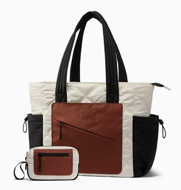 Wholesale Design Bags Fashion Large Capacity Light-Weight Quilted Tote Bag Puffer Shoulder Bag for Travel Gym Shopping