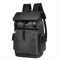 20L Large Capacity Business Laptop Backpack Waterproof Travel Bag for 15.6 Inch Computer with Flap Cover and Trolley Strap