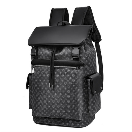 20L Large Capacity Business Laptop Backpack Waterproof Travel Bag for 15.6 Inch Computer with Flap Cover and Trolley Strap