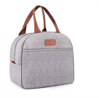 Durable Insulated Cooler Bag with Zipper and PEVA Lining Portable Thermal Lunch Box for Kids