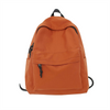 OEM Custom Logo School Backpack Fashionable Design for Boys Girls Waterproof Zipper Closure Simple Solid Color Direct Polyester
