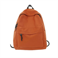 OEM Custom Logo School Backpack Fashionable Design for Boys Girls Waterproof Zipper Closure Simple Solid Color Direct Polyester