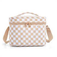Eco-Friendly Durable Cooler Lunch Bag with Shoulder Straps and Zipper Closure PEVA Lining Fashion Handbag for Girls Gift