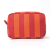 Large Capacity Travel Portable Striped Corduroy Polyester Water Resistant Cosmetic Bag Washing Bag Simple Storage