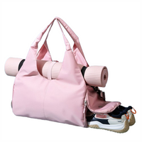 Oxford Large Capacity Yoga Fitness Duffel Bag with Independent Shoes Compartment New Fashion Sports Shoulder Bag for Gym