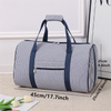 Large Capacity Oxford Fabric Classic Zipper Lightweight Portable Weekend Travel Handbag Striped Waterproof Customizable Unisex