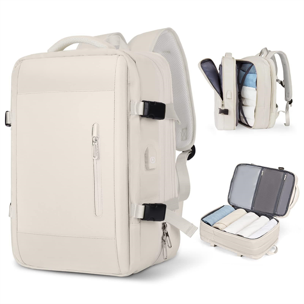 Large Capacity Travel Laptop Student Backpack Water Resistant Carry on Sports Backpack with USB Port for Men Women