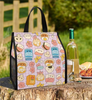 Custom Kawaii Hawaiian Print Lunch Insulated Bag Reusable Cooler Beach Bag Cute Spam Musubi Design Lunch Bag for Easy Carrying