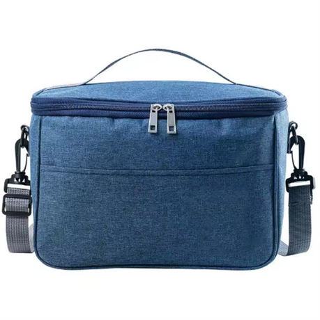 Aluminum Foil Insulated Foldable 24L Portable Lunch Box Bag with Zipper Closure for Food Storage Office Workers & Picnic Use