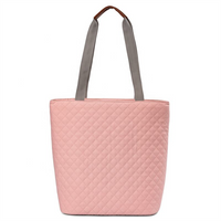 Quilted Padded Thermal Cooler Tote Bag Insulted Lunch Bag for Picnic