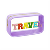 Custom Promotional Transparent PVC Fashionable Travel Cosmetic Makeup Bag Pouch Waterproof for Toiletry Storage Zip Closure