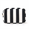 Large Capacity Travel Portable Striped Corduroy Polyester Water Resistant Cosmetic Bag Washing Bag Simple Storage
