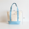 Wholesale Custom Embroidery Logo Reusable Plain Blank Small Mini Mint Blue Pink Candy Color Gift Cotton Canvas Shopping Tote Bag