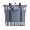 Insulated Cooler Bag Soft Sided Thermal Tote Foldable Reusable Grocery Food Carrier Travel Bag Slate Stripe