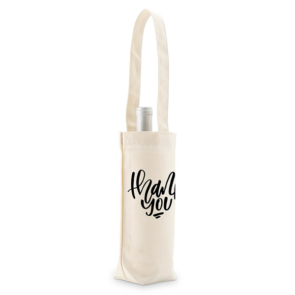 Custom Eco-Friendly Recyclable Wine Canvas Bags with Hand Length Handle Sewing Belts and Handbags for Gift Use