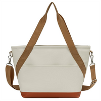 Women's Lightweight Tote Bag with Waterproof Lining Zip Closure Single Strap Shoulder Handbag for All Seasons