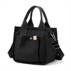 Good Appearance Portable Canvas Tote Bags with Open Closure Solid Color Handle Bag for Work Commuting and Shopping