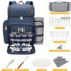 Cross-border New-Style Leak-Proof Insulated Picnic Beach Cooler Backpack Double-Layer Wine Bag PE Material Modern Minimalist