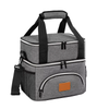 Custom Logo Cooler Bags Insulated Lunch Bag with Dual Compartment for Outdoors Picnic Food Storage