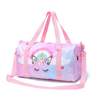 Custom Print Kids Travel Duffle Bag Cartoon Mermaid Pattern Handheld Shoulder Overnight Sports Gym Bag