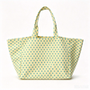 Polka Dot Canvas Tote Bag Large Capacity Color Contrast Style Single Shoulder Bag for Commuting Daily Use