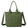 16 Oz Canvas Handbag Minimalist Daily Commute Tote Bag Multi Carry Way Ladies Shoulder Bag