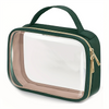 Clear Makeup Bag Transparent Cosmetic Toiletry Pouch Water Resistant with Double Zippers for Travel