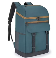 Portable Aluminum Foil Insulated Cooler Backpack Shoulder Strap 24L Capacity for Picnic Champagne Beer-Durable Foldable Design