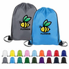 Outdoor Gym Sports Unisex Fashion Reusable Custom Logo Polyester Drawstring Backpack