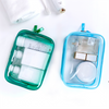 Custom Logo Clear PVC Waterproof Cosmetic Bag Transparent Toiletry Makeup Organizer Travel Wash Pouch with Zipper for Women
