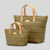 High Quality Nylon Winter Puffer Tote Bag Quilted Zipper Closure Stylish Handbag with Portable Shoulder Straps for Shopping