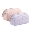 Travel Cosmetic Makeup Puffy Padded Make up Bags Women Makeup Organizer Case Wide-open Puffer Pouch for Purse