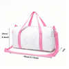 Custom Print Kids Travel Duffle Bag Cartoon Mermaid Pattern Handheld Shoulder Overnight Sports Gym Bag