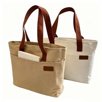 Casual Large Capacity Canvas Tote Bag for Women Shoulder Handbag for School Work Commute Simple Daily Shopping Travel Tote