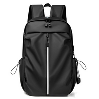 Solid Color Business Laptop Backpack Multifunctional Casual Men Backpack Water Resistant Travel Daypack Support Custom