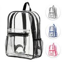 Hot Sale Factory ODM Cheap Large Capacity Lightweight External Frame Backpack Zipper Fashion Clear PVC Waterproof Outdoor Travel