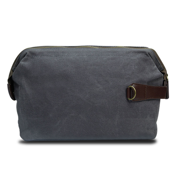 Custom Canvas Leather Waterproof Shaving Dopp Kit Case Mens Toiletry Bag Travel Bag