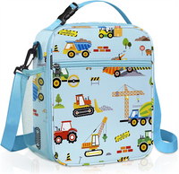 Insulated Kids Lunch Bag Truck Large Thermal Cooler Bag for Boy Picnic School Lunch Box Tote