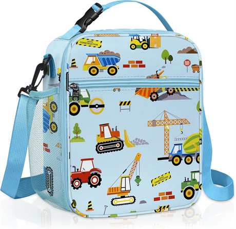 Insulated Kids Lunch Bag Truck Large Thermal Cooler Bag for Boy Picnic School Lunch Box Tote
