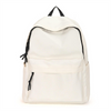 OEM Custom Logo School Backpack Fashionable Design for Boys Girls Waterproof Zipper Closure Simple Solid Color Direct Polyester