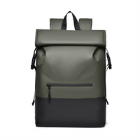 Fashionable Large Capacity Rollup Rucksack Zipper Closure Sports Backpack for School Student and Business