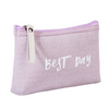 Light Weight Water Resistant Durable Canvas Zipper Simple Travel Cosmetic Bag Portable Small Storage Makeup Organizer Wholesale