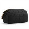 Travel Cosmetic Makeup Puffy Padded Make up Bags Women Makeup Organizer Case Wide-open Puffer Pouch for Purse