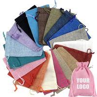 Burlap Jute Hessian Sacks Pouches Packing Bags New Arrival Drawstring Natural Gift Linen Bag Pouch With Logo