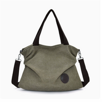 Hot Selling Handbags for Girls New Design Canvas Vintage Tote Bag 15L Large Capacity Color Block Shoulder Bag