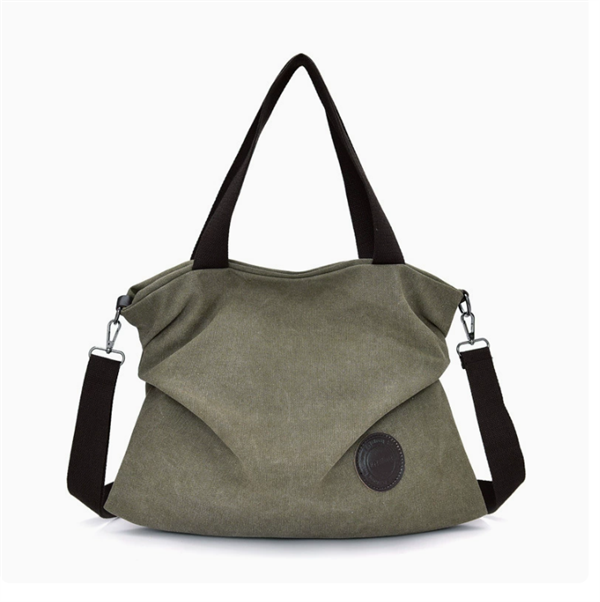 Hot Selling Handbags for Girls New Design Canvas Vintage Tote Bag 15L Large Capacity Color Block Shoulder Bag